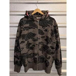 Bape A Bathing Ape Shark Hoodie Zip-Up Sweatshirt XL